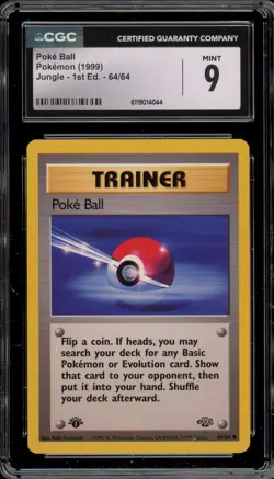 Pokemon Poke Ball Jungle 1st Edition #64 CGC 9 Mint - Image 1