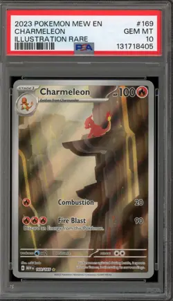 Pokemon Charmeleon 151 MEW EN Illustration Rare #169 PSA 10 Gem Mint - Image 1