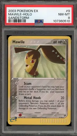 Pokemon Mawile EX Sandstorm Holo Rare #9 PSA 8 - Image 1