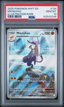 2025 POKEMON WHT EN-WHITE FLARE 134 MIENSHAO ILLUSTRATION RARE - Image 1