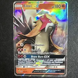 Pokemon TCG Entei GX 10a/73 SM Shining Legends Alternate Art NM - Image 1