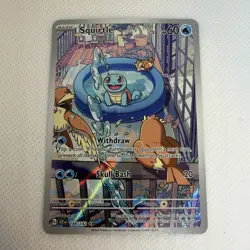 Pokemon TCG Squirtle 148/142 Stellar Crown Illustration Rare NM - Image 5