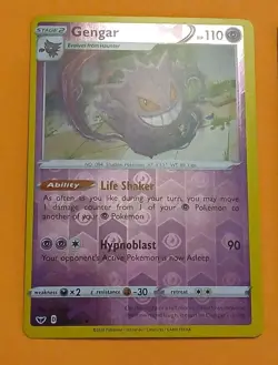 Pokemon Sword & Shield Base Set Gengar 085/202 Reverse Holo - Image 2