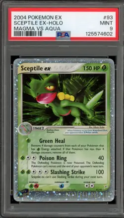 Pokemon Sceptile ex EX Magma Vs Aqua Holo Ultra Rare #93 PSA 9 Mint - Image 1