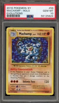 Pokemon Machamp XY Evolutions Holo Rare #59 PSA 10 Gem Mint - Image 1