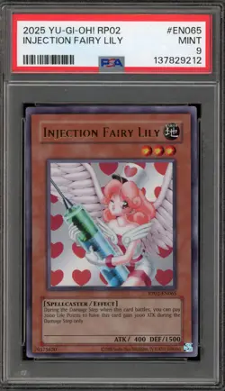 Yu-Gi-Oh! Injection Fairy Lily Retro Pk. 2 RP02-EN065 PSA 9 Mint - Image 1