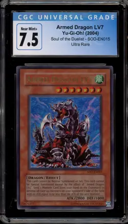 Yu-Gi-Oh! Armed Dragon LV7 Soul of the Duelist Ultra Rare SOD-EN015 CGC 7.5 - Image 1