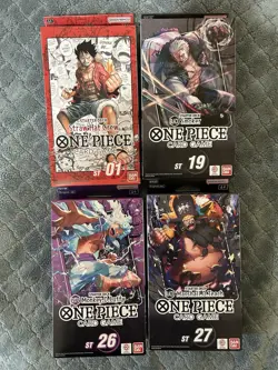 One Piece: ENGLISH ST-01 ST-19 ST-26 ST-27 Lot Of Starter Decks - Image 1