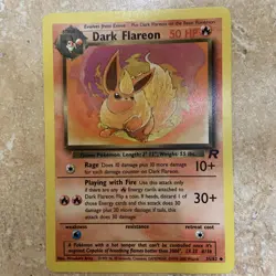 Dark Flareon Pokemon TCG 35/82 Team Rocket Non-Holo Uncommon Vintage Card LP+ - Image 1