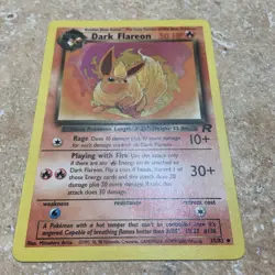 Dark Flareon Pokemon TCG 35/82 Team Rocket Non-Holo Uncommon Vintage Card LP+ - Image 2