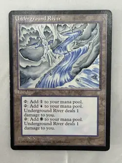 MTG Magic Underground River Ice Age Land Card Regular Rare Nene Thomas English - Image 1