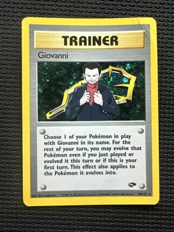 Giovanni - 18/132 Gym Challenge - Holo Rare - Unlimited Edition Pokemon Card DMG - Image 1