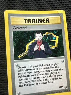 Giovanni - 18/132 Gym Challenge - Holo Rare - Unlimited Edition Pokemon Card DMG - Image 2