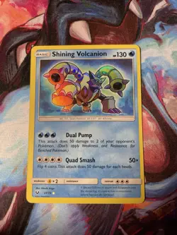 Shining Volcanion 27/73 Shining Legends Holo NM Pokemon Card 2017 - Image 1