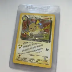 Dark Raichu 83/82 Team Rocket Set Holo Rare SWIRL Pokemon Card VTG Y2k LP - Image 3