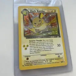 Dark Raichu 83/82 Team Rocket Set Holo Rare SWIRL Pokemon Card VTG Y2k LP - Image 5