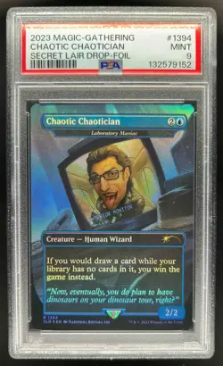 2023 Magic MTG Jurassic World Secret Lair Chaotic Chaotician Foil #1394 PSA 9 - Image 1