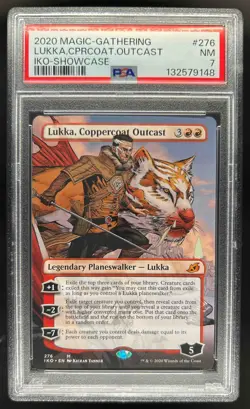 2020 Magic Ikoria Lukka, Coppercoat Outcast Borderless Planeswalkers #276 PSA 7 - Image 1
