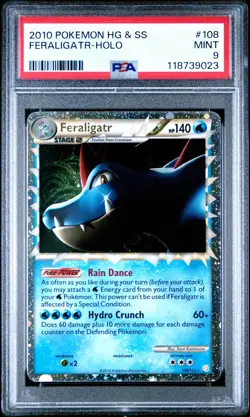 2010 POKEMON HEARTGOLD FERALIGATR PRIME #108 ULTRA RARE PSA 9 MINT #118739023 - Image 1