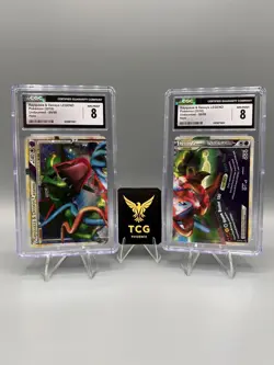 Pokemon Rayquaza & Deoxys LEGEND Top & Bottom Set Undaunted CGC Sequential 8s - Image 1