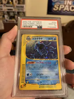 2002 TENTACRUEL-HOLO POKEMON JAPANESE WIND FROM THE SEA #030 Unlimited PSA 10 - Image 3