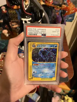 2002 TENTACRUEL-HOLO POKEMON JAPANESE WIND FROM THE SEA #030 Unlimited PSA 10 - Image 4