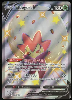 Pokemon TCG Eldegoss V Shiny Full Art Black Star Promo SWSH084 NM - Image 1