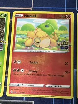 Pokemon TCG (Set of 3) Unpeeled Ditto Pokemon GO Spinarak Numel Bidoof NM-LP - Image 4