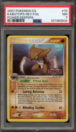 Pokemon Kabutops EX Power Keepers Reverse Holo Rare #10 PSA 7 - Image 1
