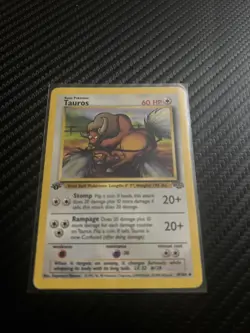 1999 Pokemon WOTC Tauros 47/64 Jungle 1st edition MP - Image 1