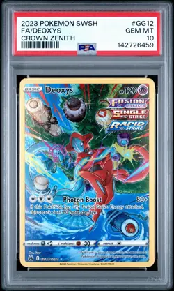 2023 Pokemon SWSH Crown Zenith Deoxys Galarian Gallery #GG12/GG70 PSA 10 - Image 2