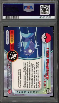 Pokemon Topps Chrome Magikarp Spectra #129 PSA 8 - Image 2