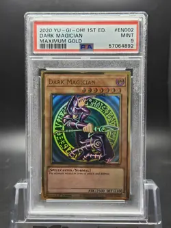 Dark Magician 2020 Yugioh 1st Edition MAGO-EN002 Maximum Gold PSA 9 Mint - Image 1