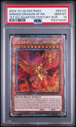 The Winged Dragon Of Ra EN137-97 1st Edition QCR Yugioh PSA 10 *400 - Image 1