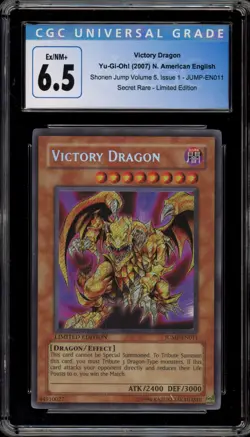 Yu-Gi-Oh! Victory Dragon Shonen Jump Vol. 5 Secret Rare JUMP-EN011 CGC 6.5 - Image 1