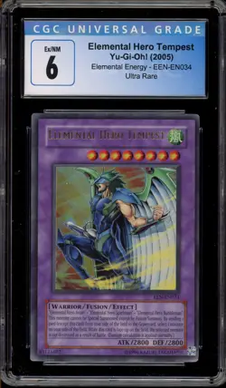 Yu-Gi-Oh! Elemental Hero Tempest Elemental Energy Unlimited EEN-EN034 CGC 6 - Image 1
