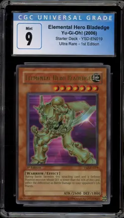 Yu-Gi-Oh! Elemental Hero Bladedge Started Deck 1st Edition YSD-EN019 CGC 9 Mint - Image 1