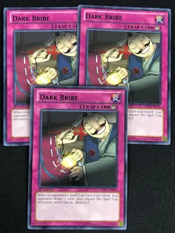 YUGIOH DARK BRIBE BP01-EN055 1ST RARE X3 (NM) - Image 1