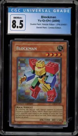 Yu-Gi-Oh! Blockman Duelist Pk. Special Edition Secret Rare DPK-ENSE1 CGC 8.5 - Image 1