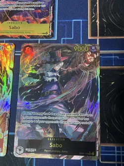 One Piece SABO 5 Card Lot! OP07-118 SEC ALT ART Op05-007 SR P-073 St13-001 - Image 2
