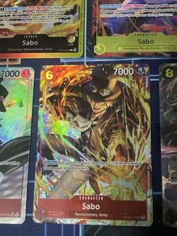 One Piece SABO 5 Card Lot! OP07-118 SEC ALT ART Op05-007 SR P-073 St13-001 - Image 3