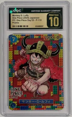 2025 One Piece Monkey D. Luffy #P-110 One Piece Day Promo CGC 10 Pristine - Image 1
