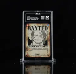 2024 ONE PIECE OP09-EMPERORS IN THE NEW WORLD WANTED ALTERNATE ART SHANKS TAG 10 - Image 1