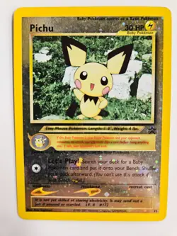 Pichu Black Star Promo #35 –WotC Pokemon Card – Reverse Holo League 2001–Vintage - Image 1