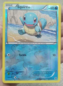 Squirtle 24/135 Plasma Storm Reverse Holo Pokemon Card 2012 - LP - Image 1