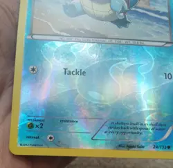 Squirtle 24/135 Plasma Storm Reverse Holo Pokemon Card 2012 - LP - Image 2