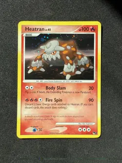 Pokemon TCG Heatran Pop Series 8 1/17 Cosmos Holo Rare Card - Image 1