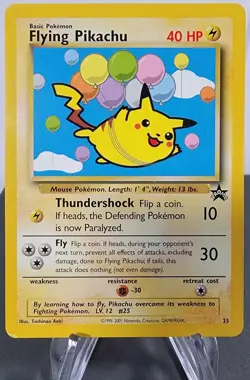 Pokemon Card - Flying Pikachu WOTC Black Star Promo 25 - Image 1