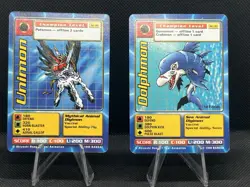 1999 Vintage Bandai Digimon TCG (7) Card Lot w/ 1st Editions - Image 2