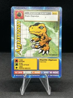 1999 Vintage Bandai Digimon TCG (7) Card Lot w/ 1st Editions - Image 5